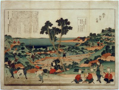 Jikata sokuryō no zu von Katsushika Hokusai