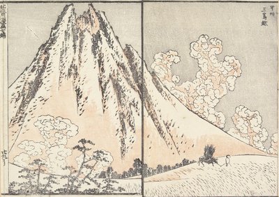 Mishima-Pass in der Provinz Ko_shu_, 1817 von Katsushika Hokusai