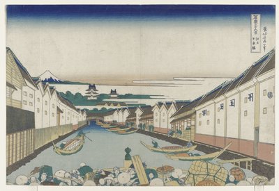 Nihonbashi-Brücke in Edo, 1830-33 von Katsushika Hokusai