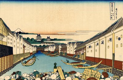 Nihonbashi-Brücke in Edo (um 1830) von Katsushika Hokusai