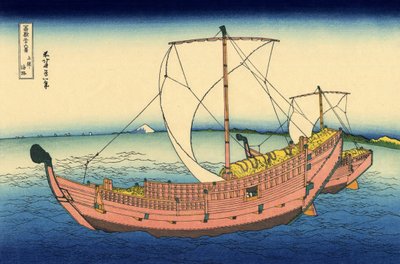 Die Kazusa-See-Route, ca. 1830 (Holzschnitt) von Katsushika Hokusai