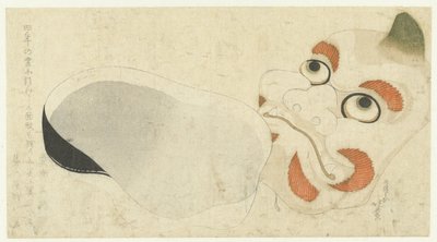 Zwei Masken von Katsushika Hokusai