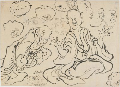 Verschiedene Gesichter, Edo-Periode, ca. 1830 von Katsushika Hokusai
