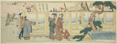 Betrachtung von Votivbildern von Katsushika Hokusai