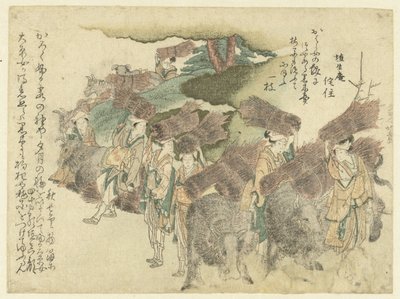Frauen aus dem Dorf Ôhara von Katsushika Hokusai