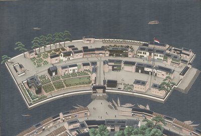Die Insel Deshima, ca. 1833-46 von Kawahara Keiga
