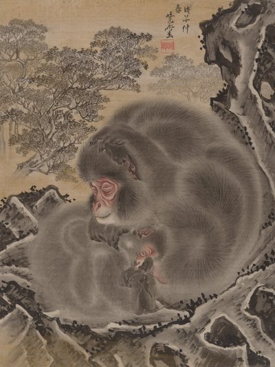 Affen, März 1888 von Kawanabe Kyosai
