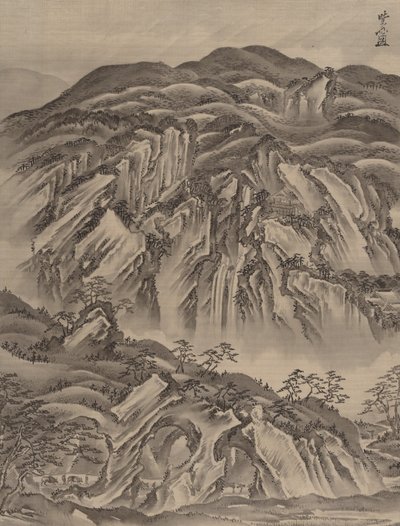 Felsige Landschaft, ca. 1887 von Kawanabe Kyosai