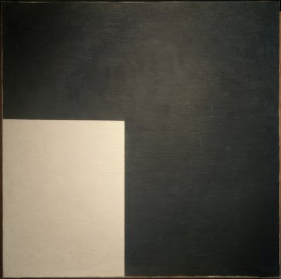Schwarz und Weiß. Suprematistische Komposition von Kazimir Severinovich Malevich
