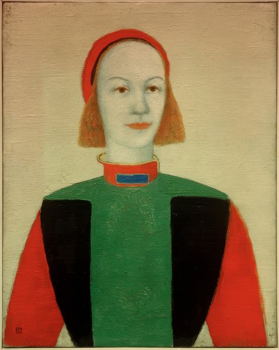 Kopf eines modernen Mädchens von Kazimir Severinovich Malevich