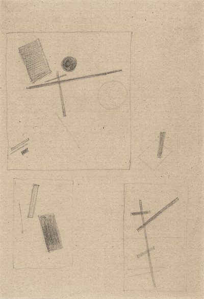 Suprematistische Zeichnung von Kazimir Severinovich Malevich