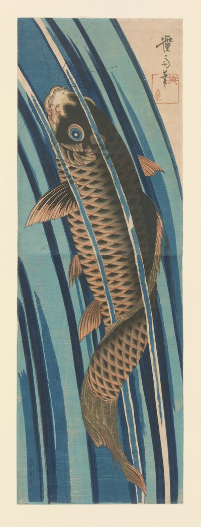Karpfen schwimmen stromaufwärts von Keisai Eisen