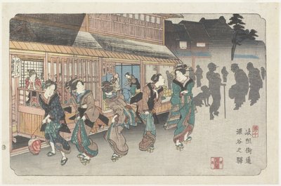 Nr. 10 Fukaya Station, 1830-1844 von Keisai Eisen