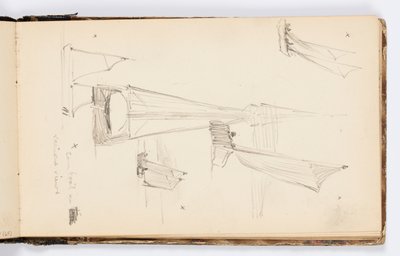 Skizzenbuchseite von Kenyon Cox