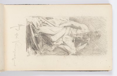 Skizzenbuchseite: Mars ruht, nach Velázquez von Kenyon Cox