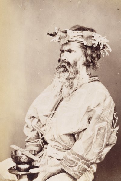 Ainu-Mann, ca. 1890er von Kenzô Tamoto