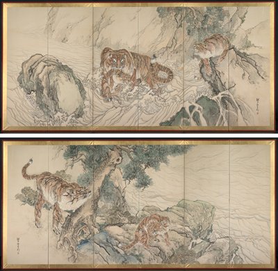 Tigerfamilie von Kishi Ganku