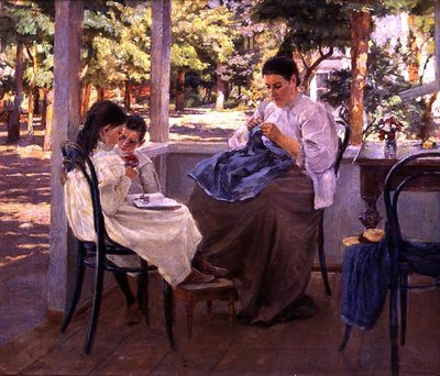 Auf der Terrasse von Kiviak Konstantinov Kostandi