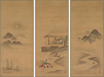 Minamoto no Nakakuni besucht Lady Kogō von Kiyohara Yukinobu
