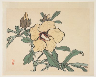Blühender Stockrose von Kono Bairei