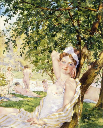 Badende in der Sonne von Konstantin Andreevic Somov