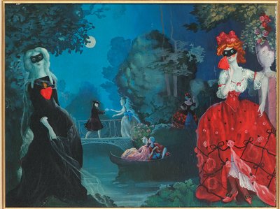 Mondschein-Maskerade von Konstantin Andreevic Somov