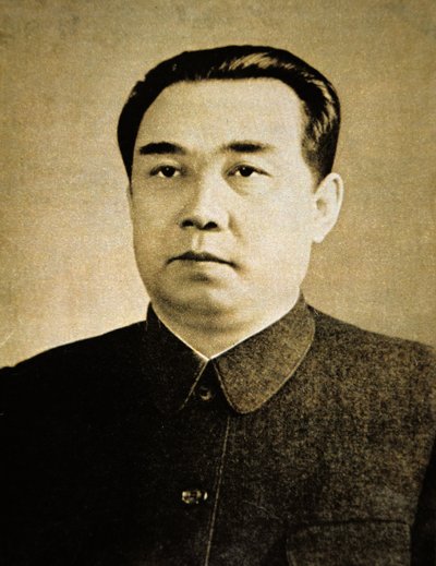 Kim Il Sung (s/w Fotografie) von Korean Photographer