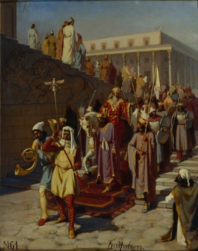 Triumphzug von Haman von Kozma Nikiforovich Kudryavtsev