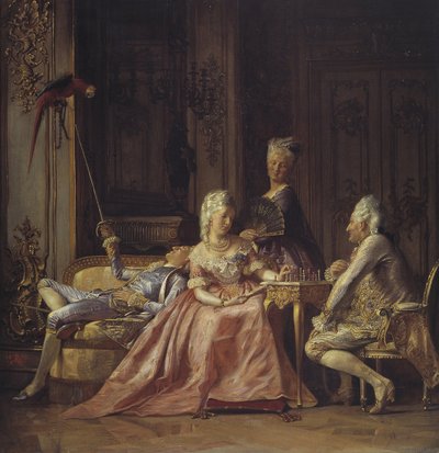 Szene vom Hof von Christian VII von Kristian Zahrtmann