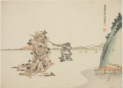 Die verheirateten Felsen (Meoto Iwa) von Futamigaura von Kubo Shunman