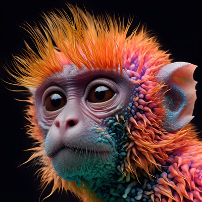 Affe in Farbe 3 von Kurt Heppke