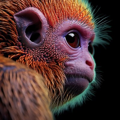 Affe in Farbe 4 von Kurt Heppke
