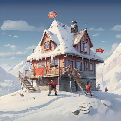 Ein Haus mit einer Skimütze 4 von Kurt Heppke