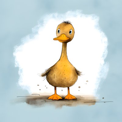 Ente auf dem Feld von Kurt Heppke