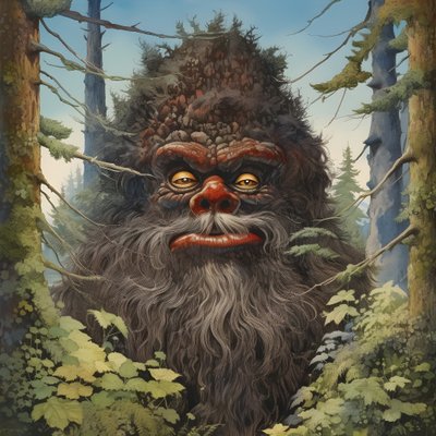Gesicht in den Bäumen von Kurt Heppke