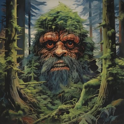 Gesicht in den Bäumen von Kurt Heppke