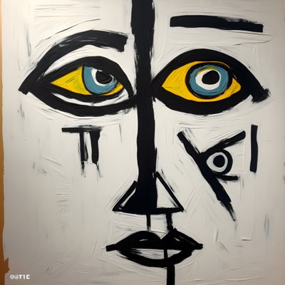 Gesicht mit 3 Augen 2 von Kurt Heppke