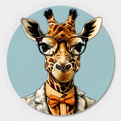 Giraffe mit Brille 3 von Kurt Heppke