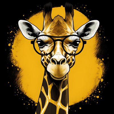 Giraffe mit Brille 4 von Kurt Heppke