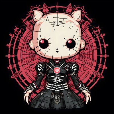 Hello Kitty als Pinhead Shirt Design von Kurt Heppke