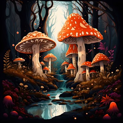 Pilz und Wald von Kurt Heppke