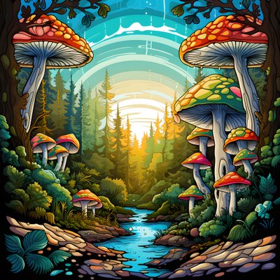 Pilz und Wald von Kurt Heppke
