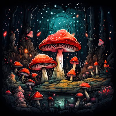 Pilz und Wald von Kurt Heppke