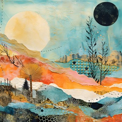 Prähistorische Landschaft 2 von Kurt Heppke