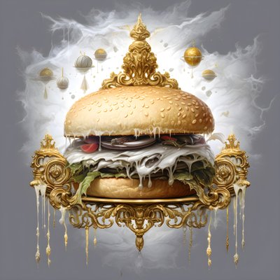 Ein weißer Marmor-Burger von Kurt Heppke
