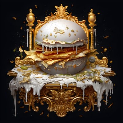 Ein weißer Marmor-Burger von Kurt Heppke