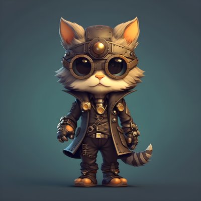 anthropomorphe niedliche Katze von Kurt Heppke