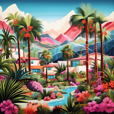 Detaillierte Illustration von Palm Springs 3 von Kurt Heppke