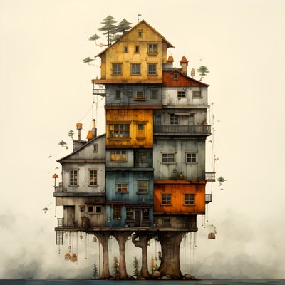 ein großes und ein kleines Haus von Kurt Heppke