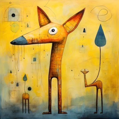 Gelber Hund 2 von Kurt Heppke